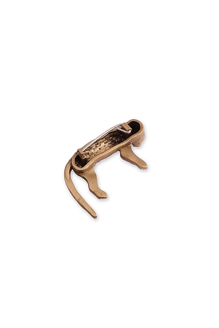 Antique Gold Brass Leopard Brooch by Cosa Nostraa at Pernia's Pop Up Shop