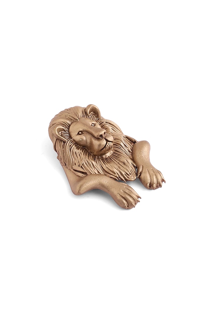 Antique Gold Brass Thronekeeper Brooch by Cosa Nostraa at Pernia's Pop Up Shop
