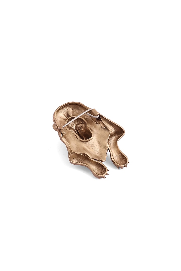 Antique Gold Brass Thronekeeper Brooch by Cosa Nostraa at Pernia's Pop Up Shop