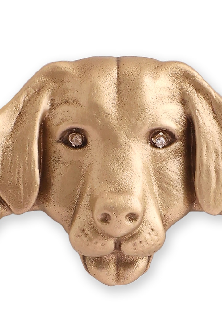 Antique Gold Brass Loyal Guardian Brooch by Cosa Nostraa at Pernia's Pop Up Shop