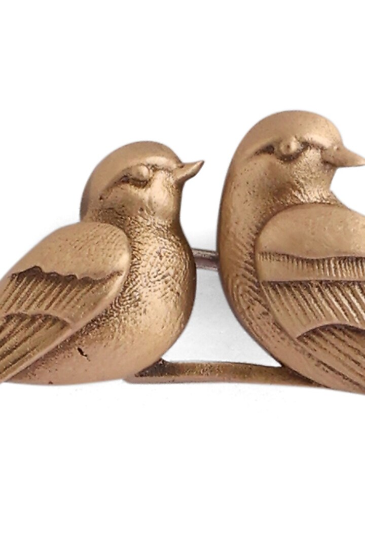 Antique Gold Brass Two-Bonded Swallow Brooch by Cosa Nostraa at Pernia's Pop Up Shop