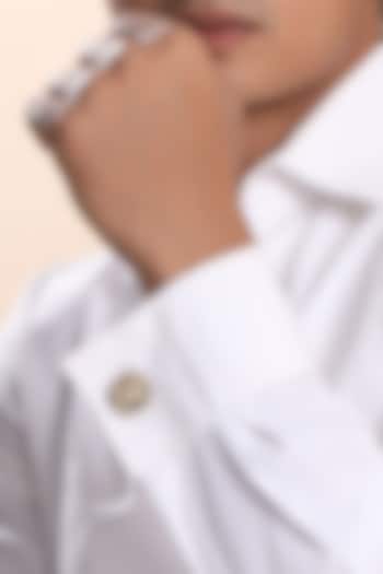 Antique Gold Brass Warrior Cufflinks With Lapel Pin by Cosa Nostraa at Pernia's Pop Up Shop