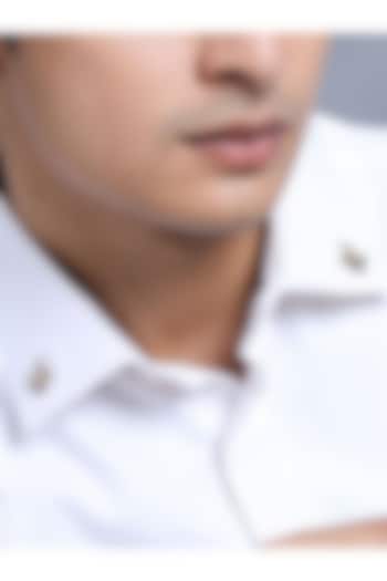 Antique Gold Brass Warrior & Power Gun Collar Tips (Set of 4) by Cosa Nostraa at Pernia's Pop Up Shop