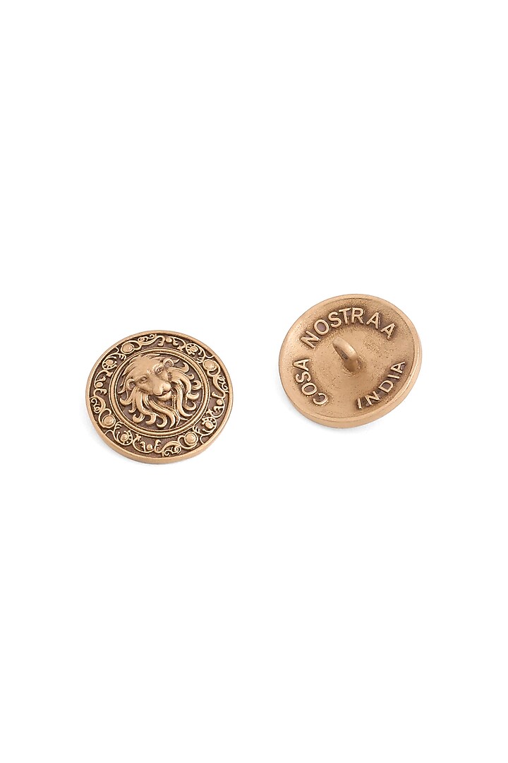 Antique Gold Might Of Lion Buttons (Set Of 7) by Cosa Nostraa at Pernia's Pop Up Shop