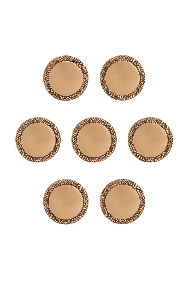 Antique Gold Embed Magic Buttons (Set Of 7) by Cosa Nostraa at Pernia's Pop Up Shop