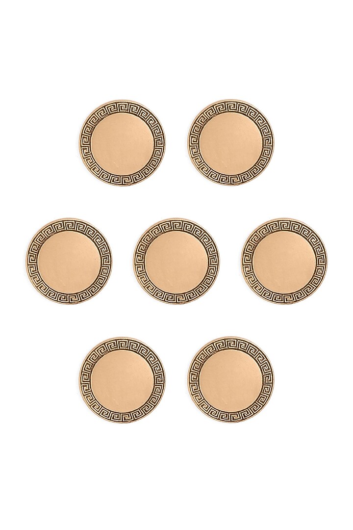 Antique Gold Swagger Buttons (Set Of 7) by Cosa Nostraa at Pernia's Pop Up Shop