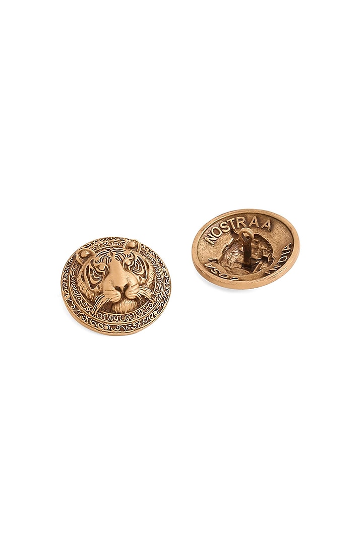 Antique Gold Fiery Tigger Buttons (Set Of 13) by Cosa Nostraa at Pernia's Pop Up Shop