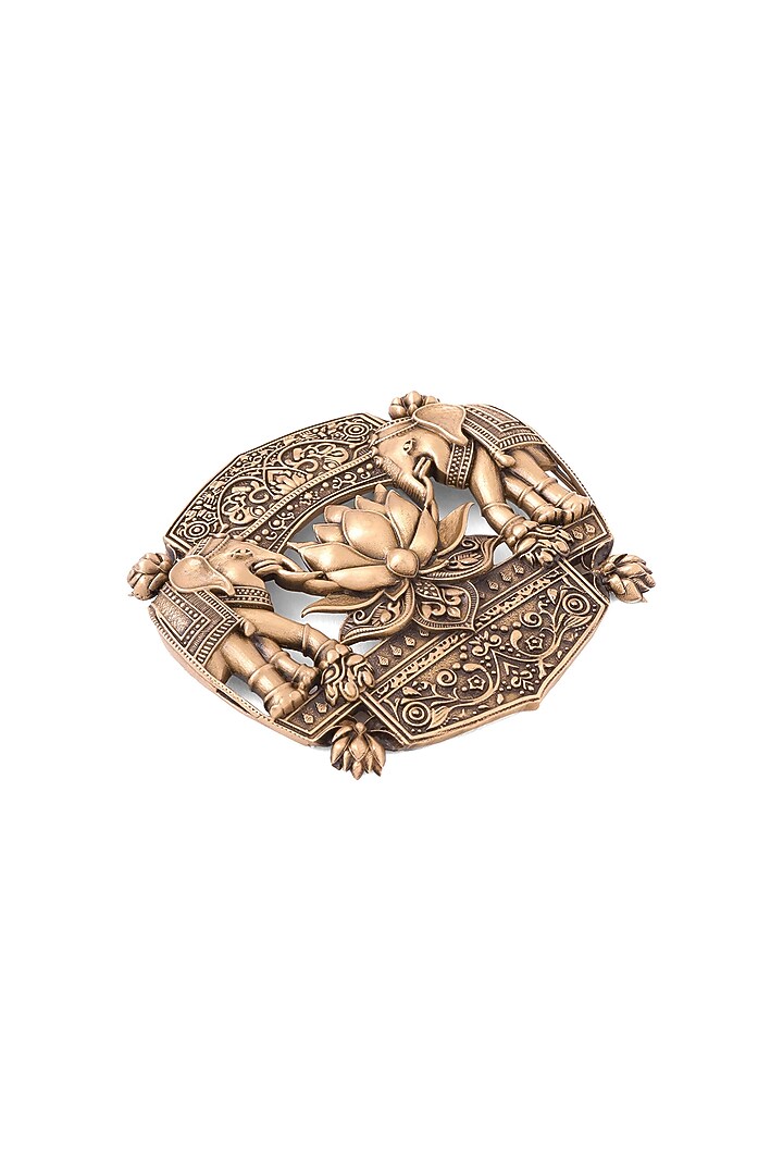 Antique Gold Elephant Enigma Brooch by Cosa Nostraa at Pernia's Pop Up Shop