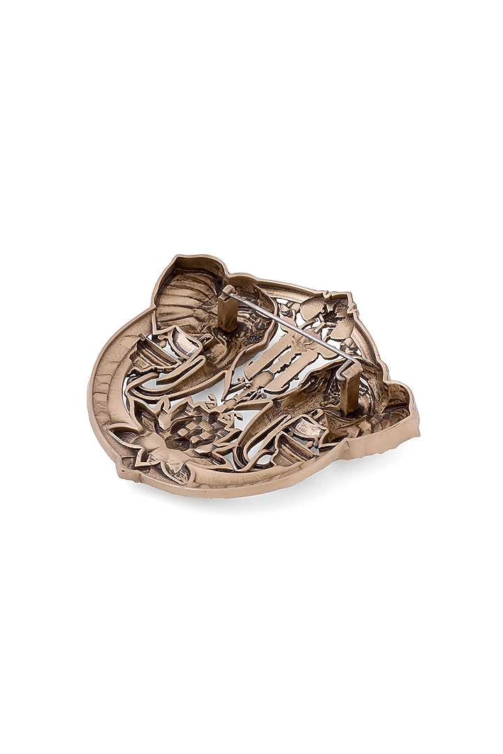 Antique Gold Dual Elephant Brooch by Cosa Nostraa at Pernia's Pop Up Shop