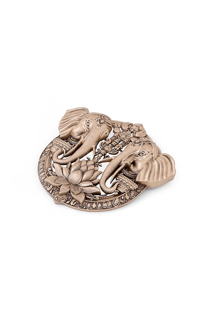 Antique Gold Dual Elephant Brooch by Cosa Nostraa at Pernia's Pop Up Shop
