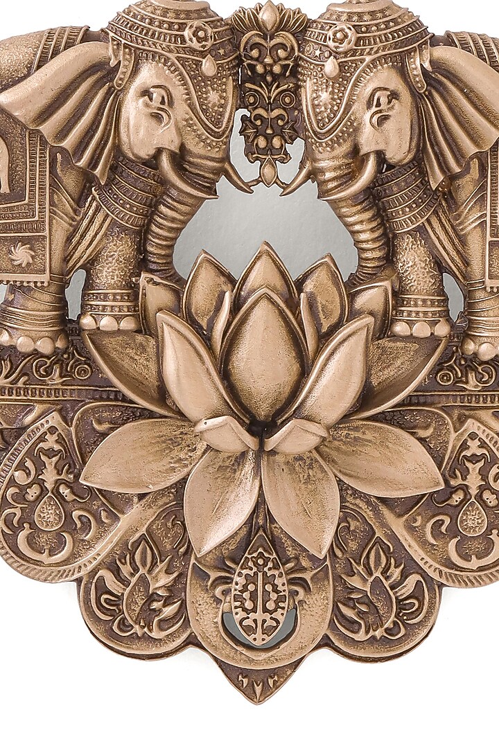 Antique Gold Twin Elephant Elegance Brooch by Cosa Nostraa at Pernia's Pop Up Shop