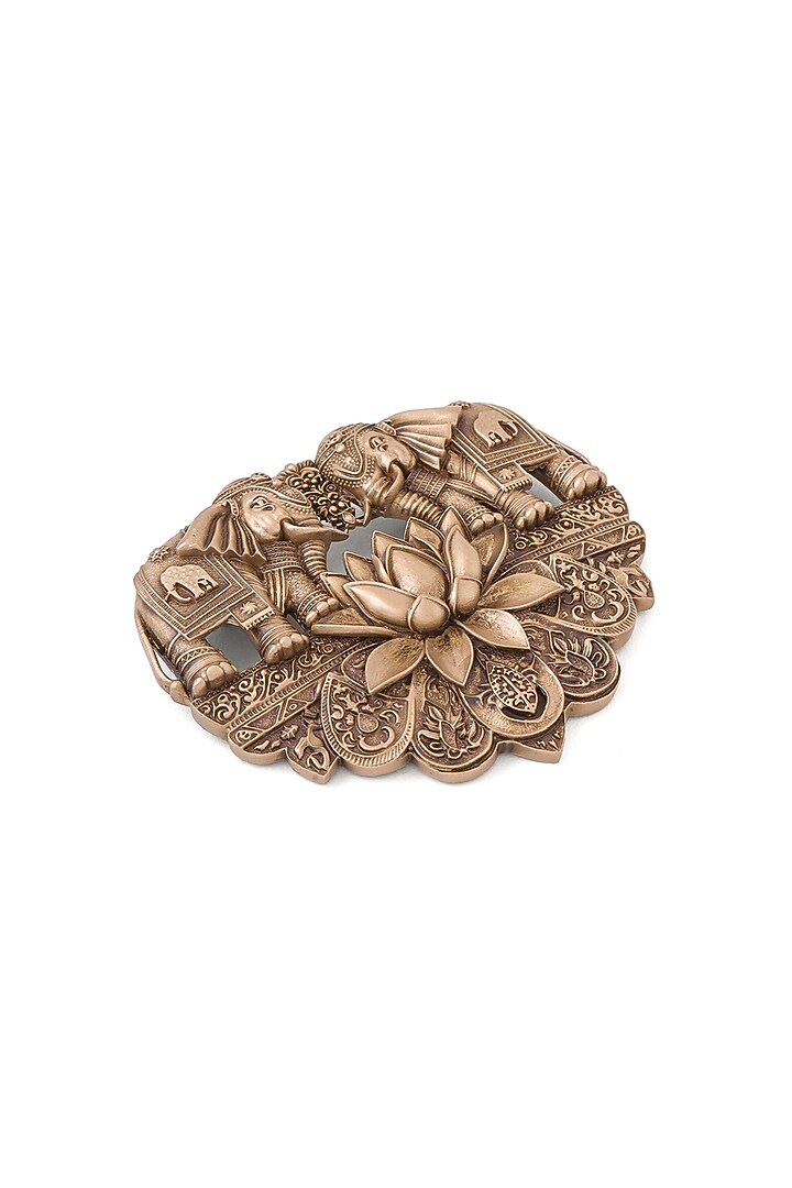 Antique Gold Twin Elephant Elegance Brooch by Cosa Nostraa at Pernia's Pop Up Shop
