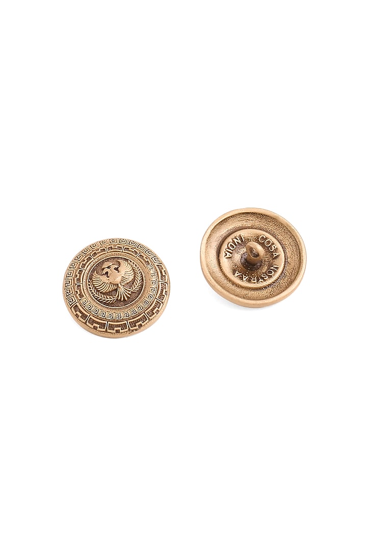 Antique Gold Rise Of Phoenix Buttons (Set Of 13) by Cosa Nostraa at Pernia's Pop Up Shop