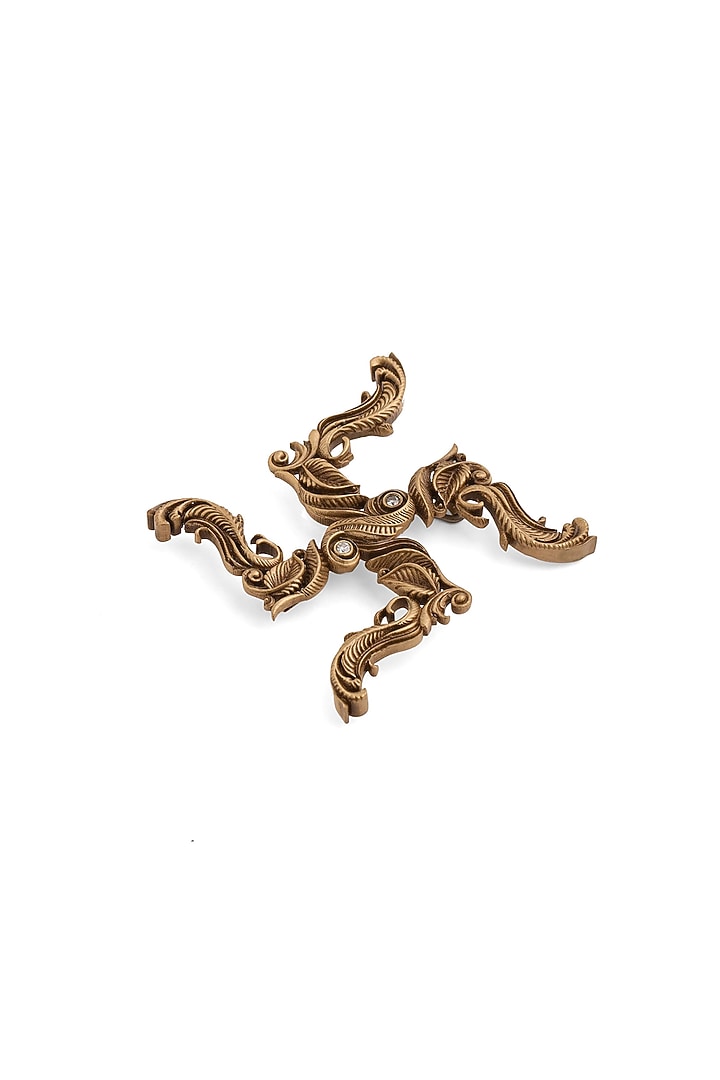 Antique Gold Swastik Brooch by Cosa Nostraa at Pernia's Pop Up Shop