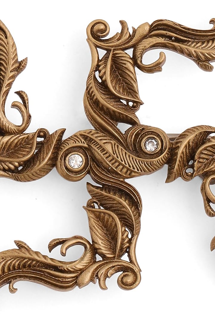 Antique Gold Swastik Brooch by Cosa Nostraa at Pernia's Pop Up Shop