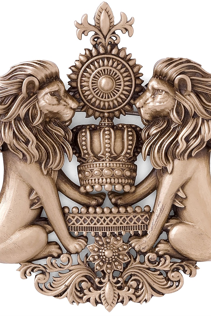 Antique Gold Dual Roar Brooch by Cosa Nostraa at Pernia's Pop Up Shop