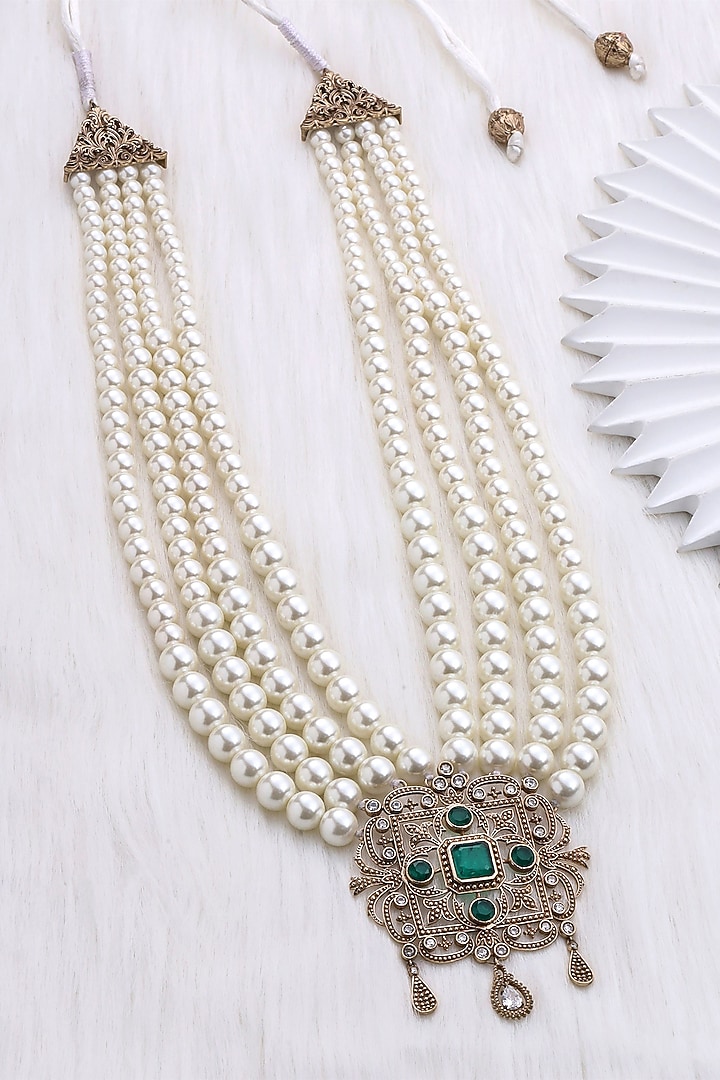 Antique Gold Brass Mala by Cosa Nostraa at Pernia's Pop Up Shop
