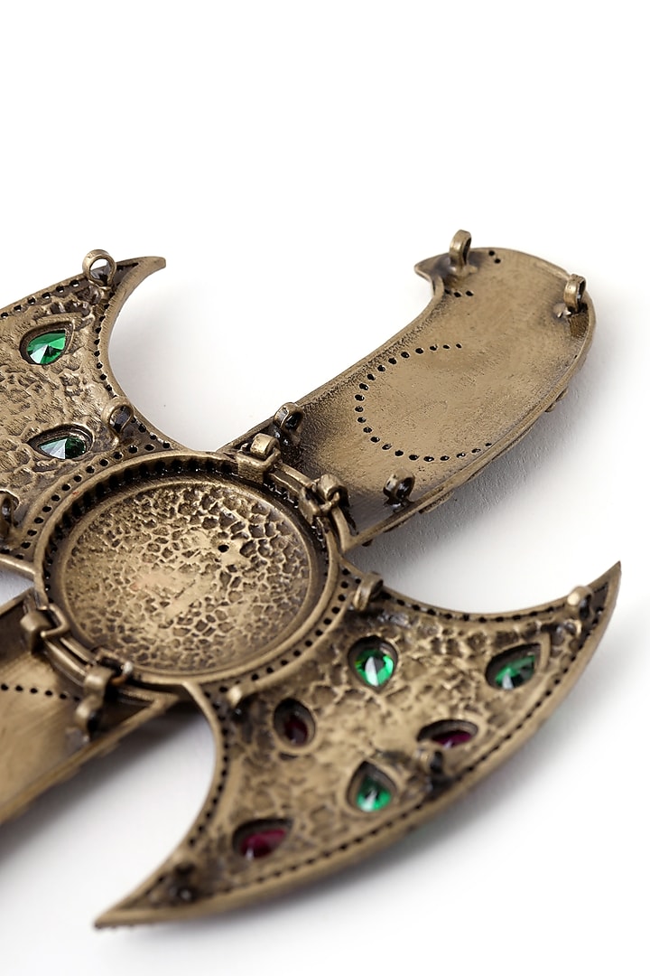 Antique Gold Finish Sword Of Mercy Brooch by Cosa Nostraa at Pernia's Pop Up Shop