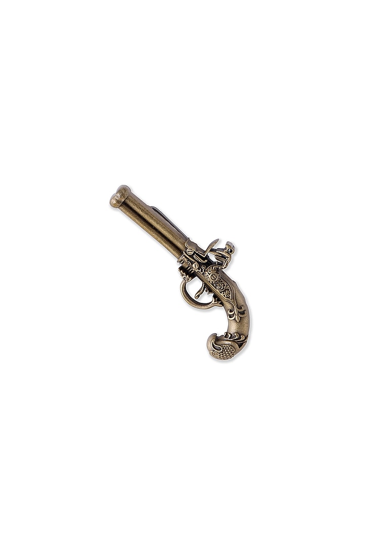 Antique Gold Finish Terminator Lapel Pin (Set of 2) by Cosa Nostraa at Pernia's Pop Up Shop