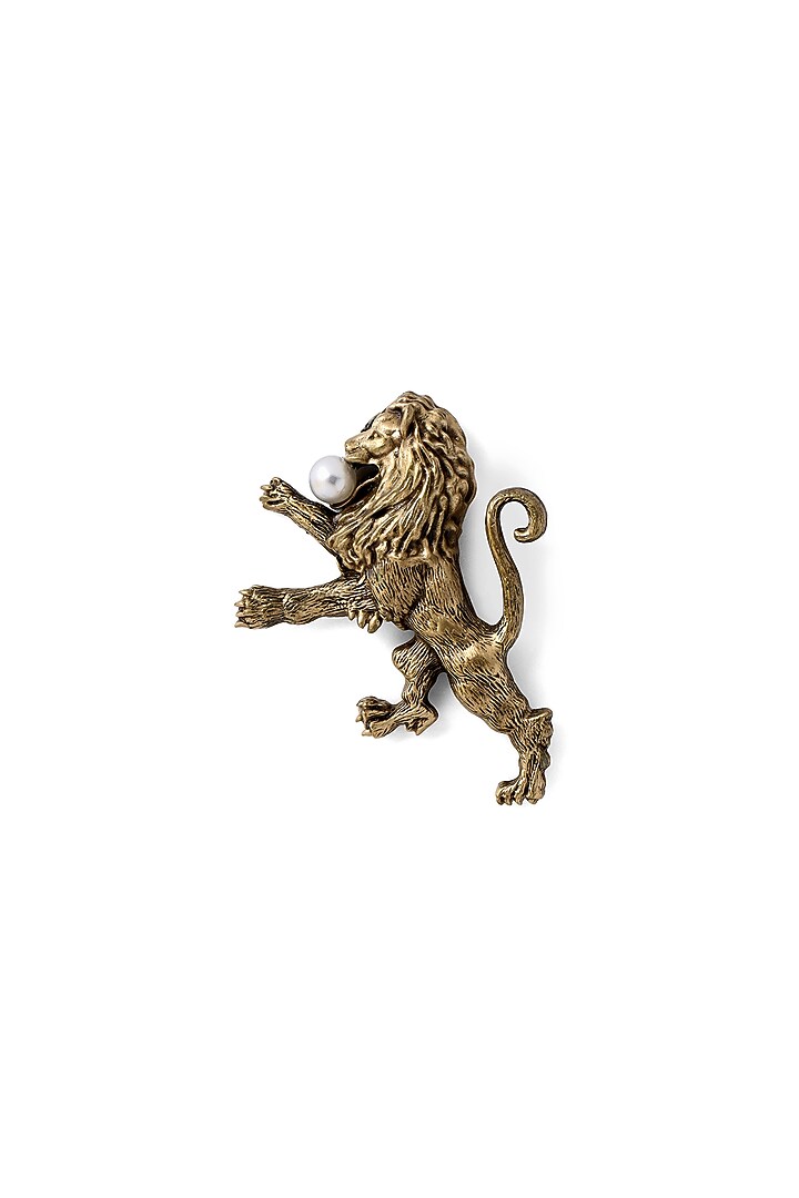 Antique Gold Finish Fireball Lapel Pin (Set of 2) by Cosa Nostraa at Pernia's Pop Up Shop