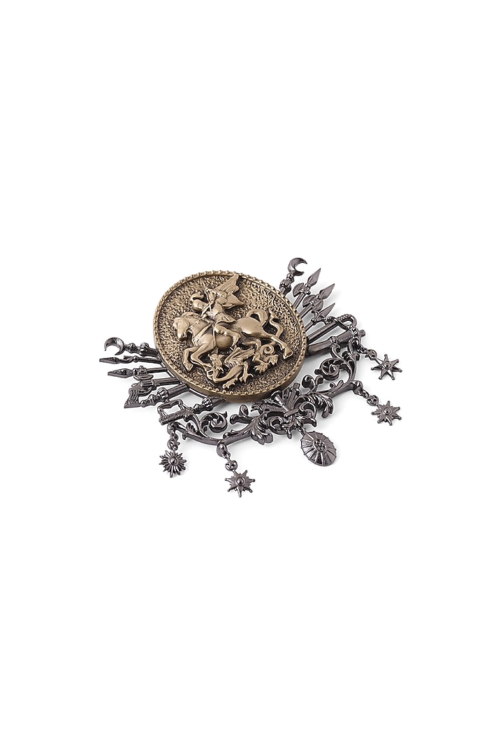 Two-Tone Finish Warrior Prince Brooch by Cosa Nostraa at Pernia's Pop Up Shop