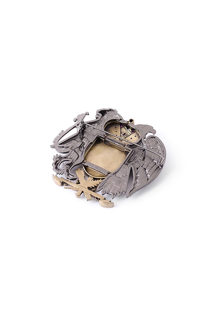 Two-Tone Finish Power Eagle Brooch by Cosa Nostraa at Pernia's Pop Up Shop