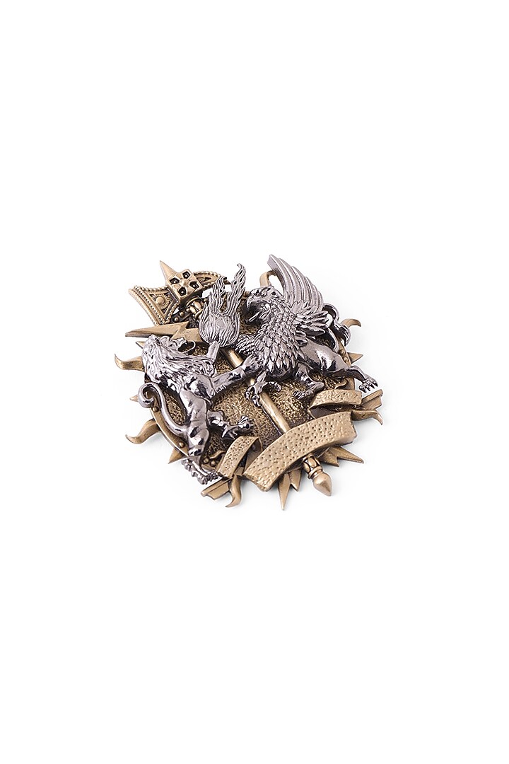 Two-Tone Finish Victory Brooch by Cosa Nostraa at Pernia's Pop Up Shop