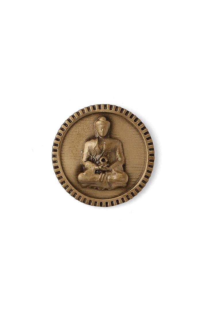 Antique Gold Handcrafted Buddha Buttons (Set of 7) by Cosa Nostraa at Pernia's Pop Up Shop