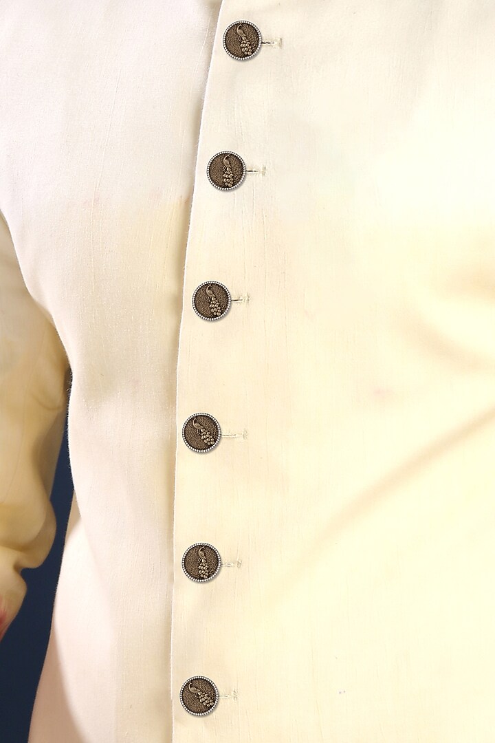 Antique Gold Peacock Buttons (Set of 7) by Cosa Nostraa at Pernia's Pop Up Shop