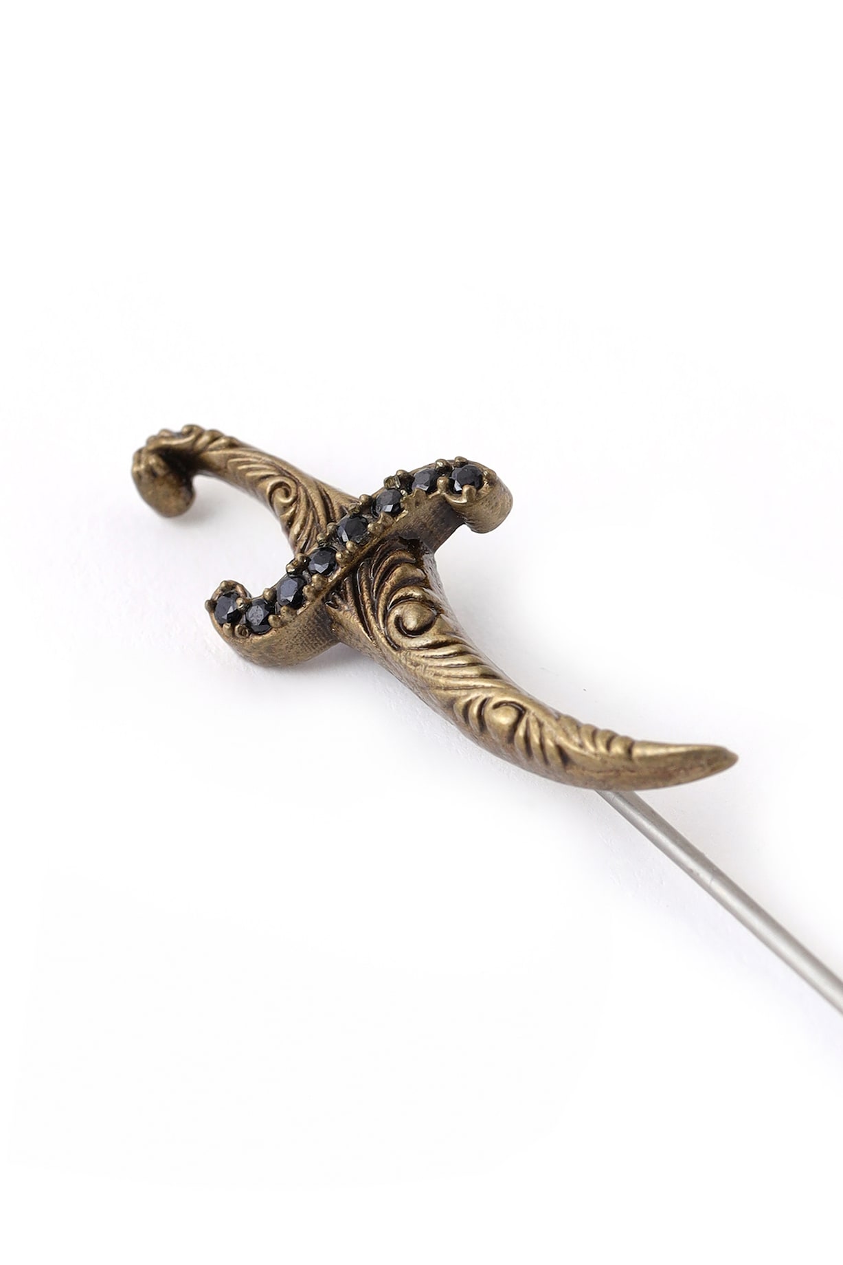 Antique Gold Medieval War Weapon Lapel Pin Design by Cosa Nostraa