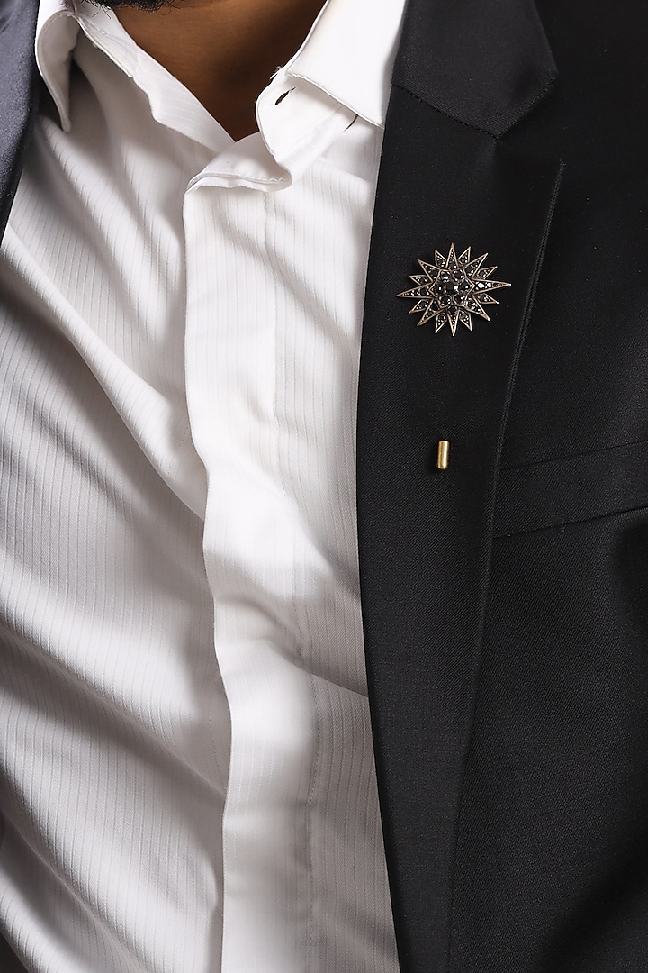 Antique Gold Starry Story Lapel Pin by Cosa Nostraa at Pernia's Pop Up Shop
