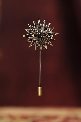 Antique Gold Starry Story Lapel Pin by Cosa Nostraa
