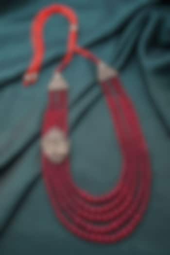 Red Carnelian Beaded Layered Mala by Cosa Nostraa
