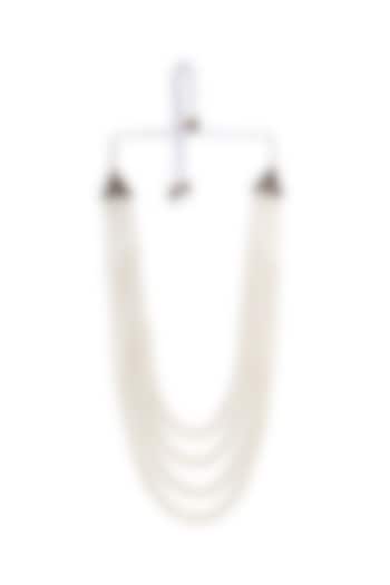 White Howlite Beaded Layered Mala by Cosa Nostraa