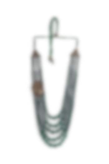 Green Jade Beaded Layered Mala by Cosa Nostraa at Pernia's Pop Up Shop
