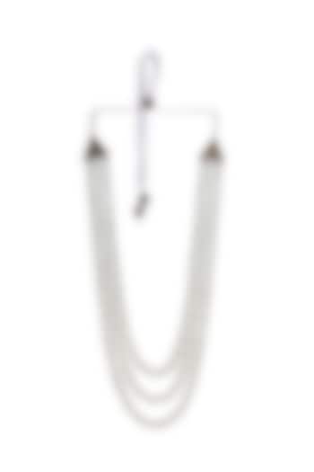 Green & White Freshwater Pearl Beaded Layered Mala by Cosa Nostraa at Pernia's Pop Up Shop