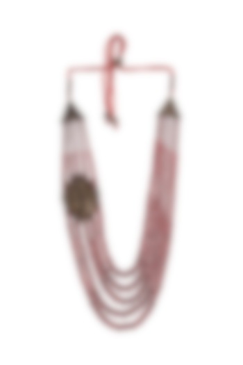 Red Carnelian Beaded Layered Mala by Cosa Nostraa at Pernia's Pop Up Shop