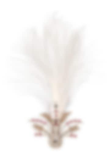 Antique Yellow Gold Glass Stone & Feather Kalangi by Cosa Nostraa