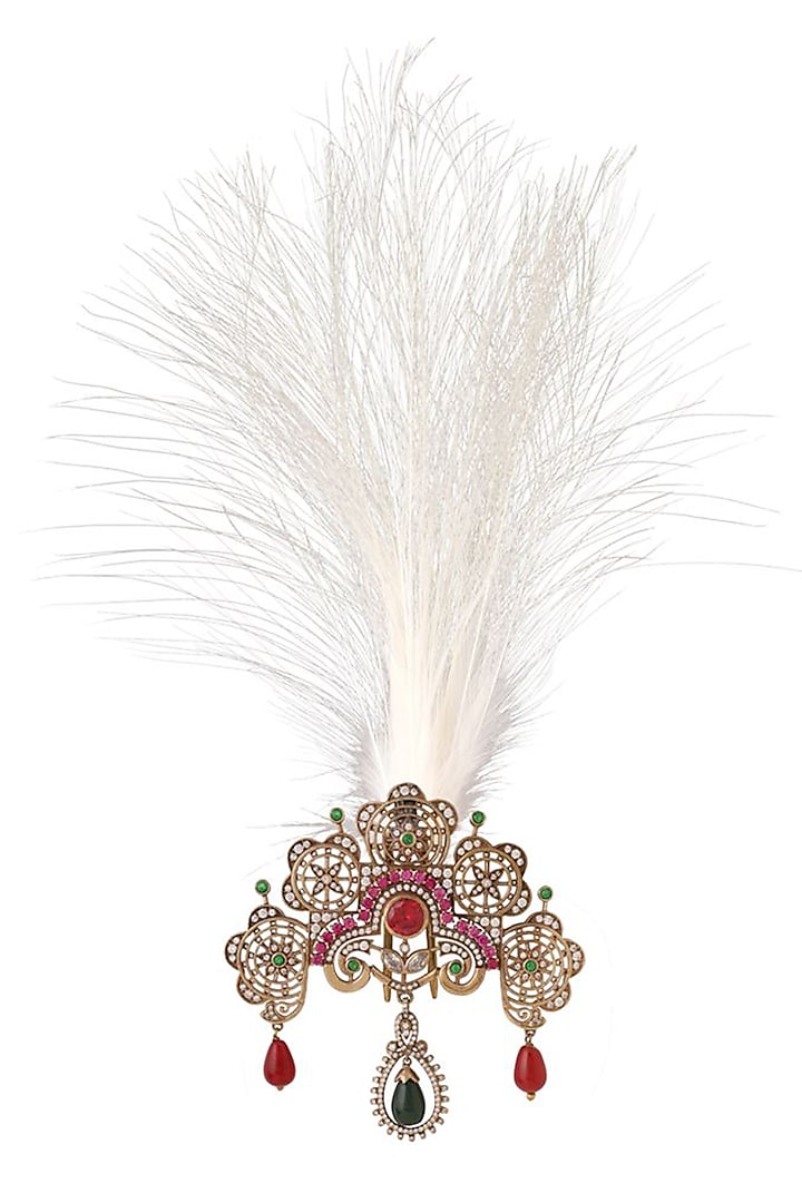 Antique Gold Embellished Kalangi by Cosa Nostraa