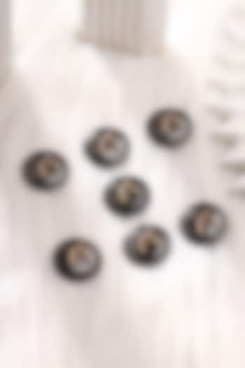 Grey Brass Buttons (Set of 7) by Cosa Nostraa at Pernia's Pop Up Shop