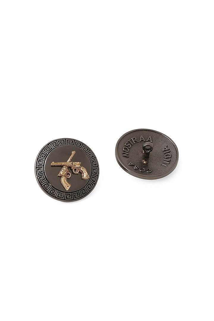 Grey Brass Buttons (Set of 7) by Cosa Nostraa at Pernia's Pop Up Shop