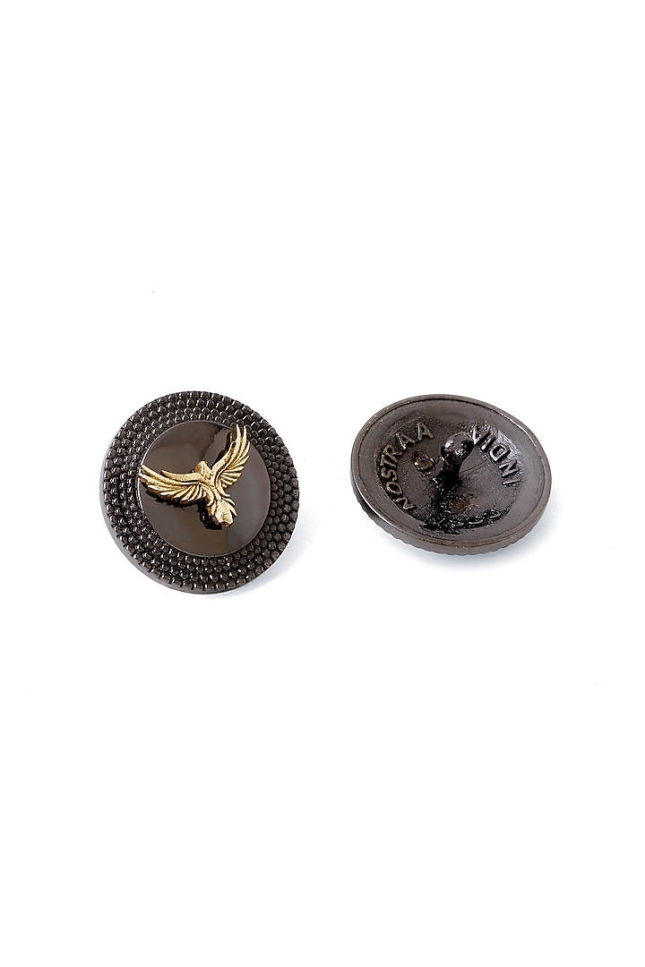 Grey Brass Buttons (Set of 7) by Cosa Nostraa at Pernia's Pop Up Shop