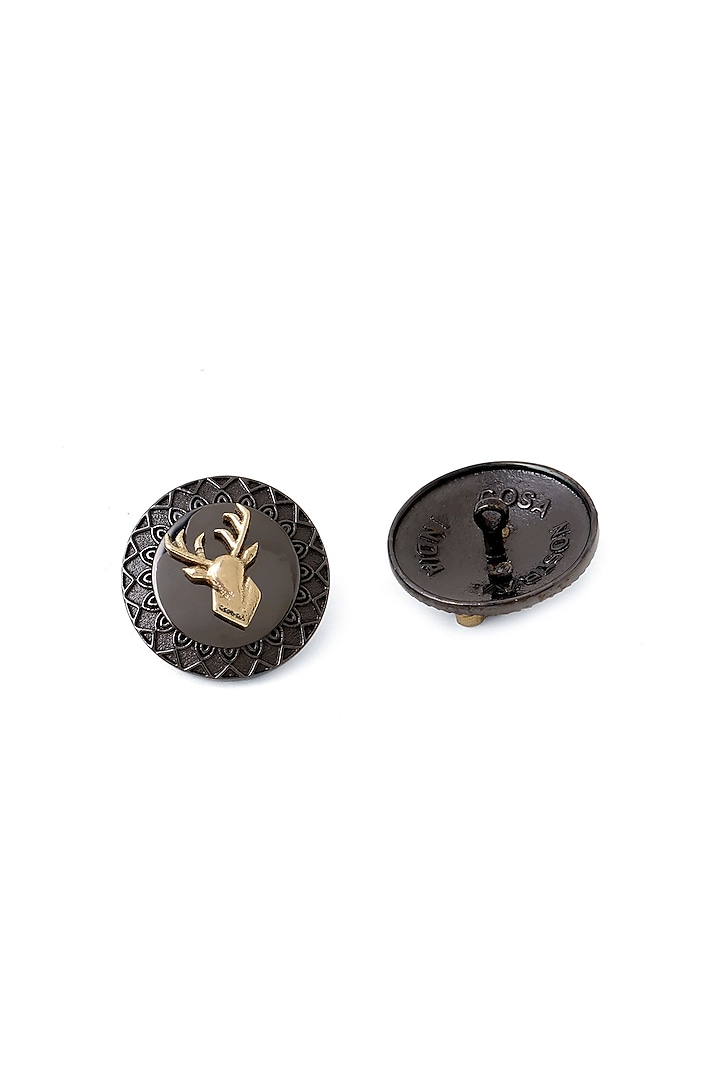 Grey Brass Buttons (Set of 7) by Cosa Nostraa at Pernia's Pop Up Shop