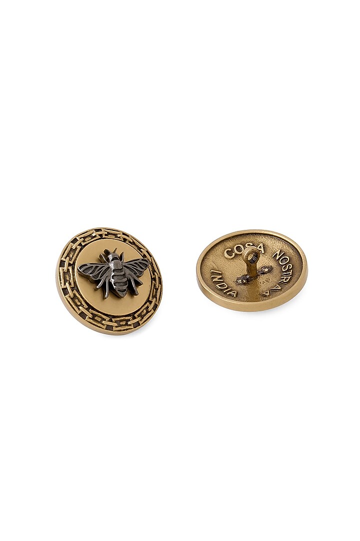 Antique Gold Brass Buttons (Set of 7) by Cosa Nostraa at Pernia's Pop Up Shop