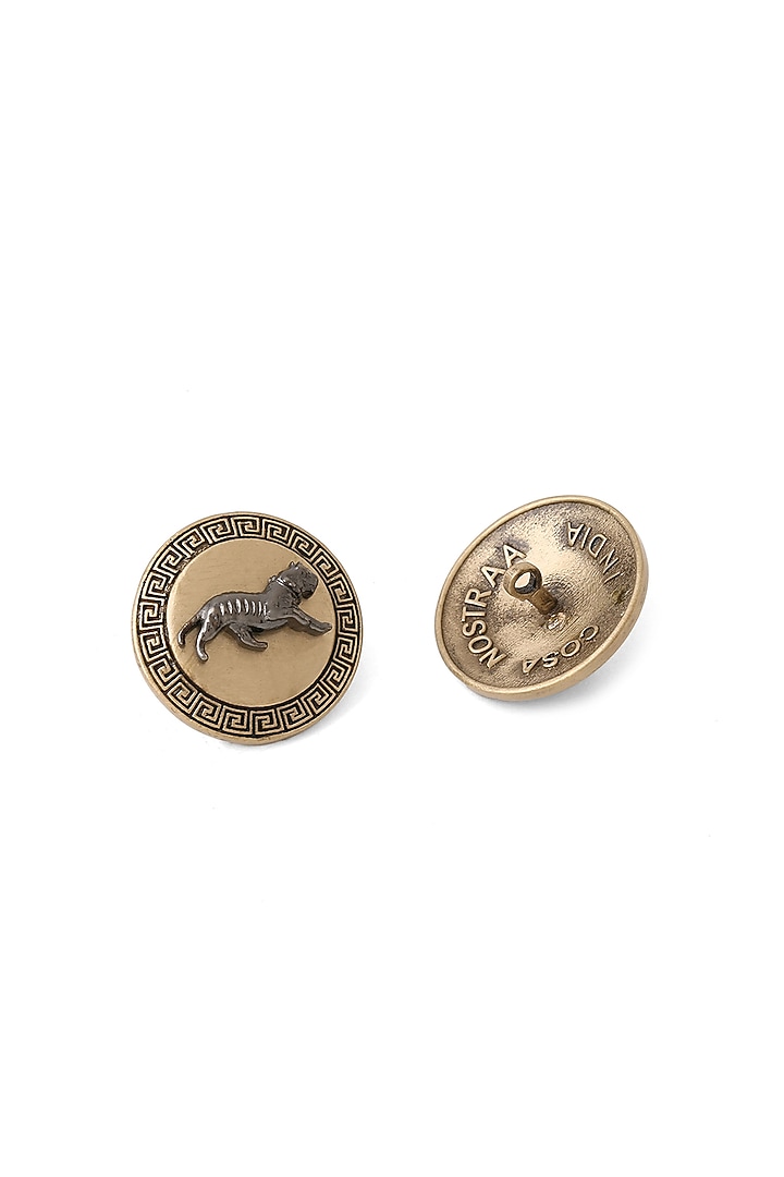 Antique Gold Brass Buttons (Set of 7) by Cosa Nostraa at Pernia's Pop Up Shop