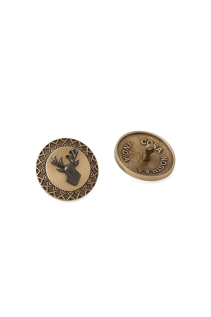 Antique Gold Brass Buttons (Set of 7) by Cosa Nostraa at Pernia's Pop Up Shop