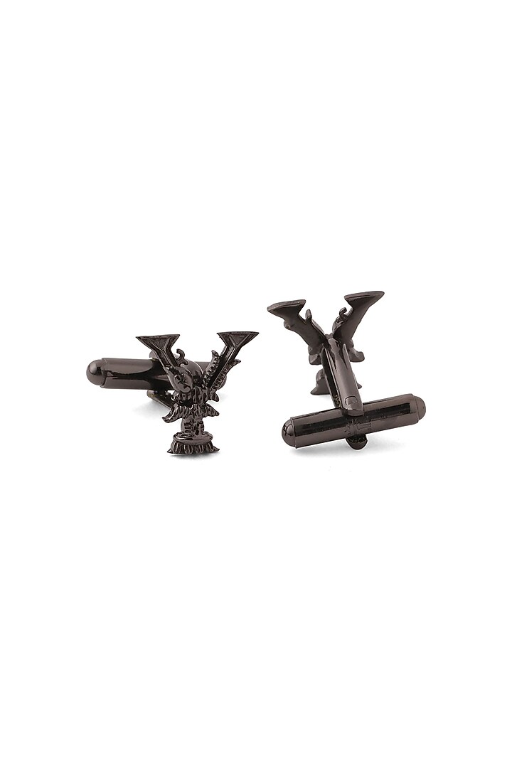 Grey Brass Initial Cufflinks (Set of 2) by Cosa Nostraa at Pernia's Pop Up Shop