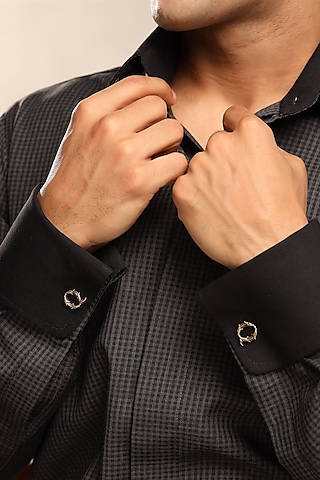 Buy Gold Tuxedo Studs for men Online from Indian Designers 2026