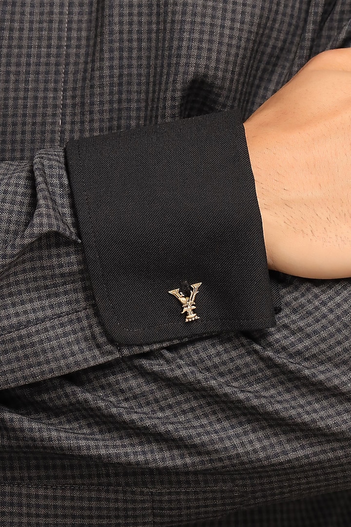 Antique Gold Brass Initial Cufflinks (Set of 2) by Cosa Nostraa at Pernia's Pop Up Shop