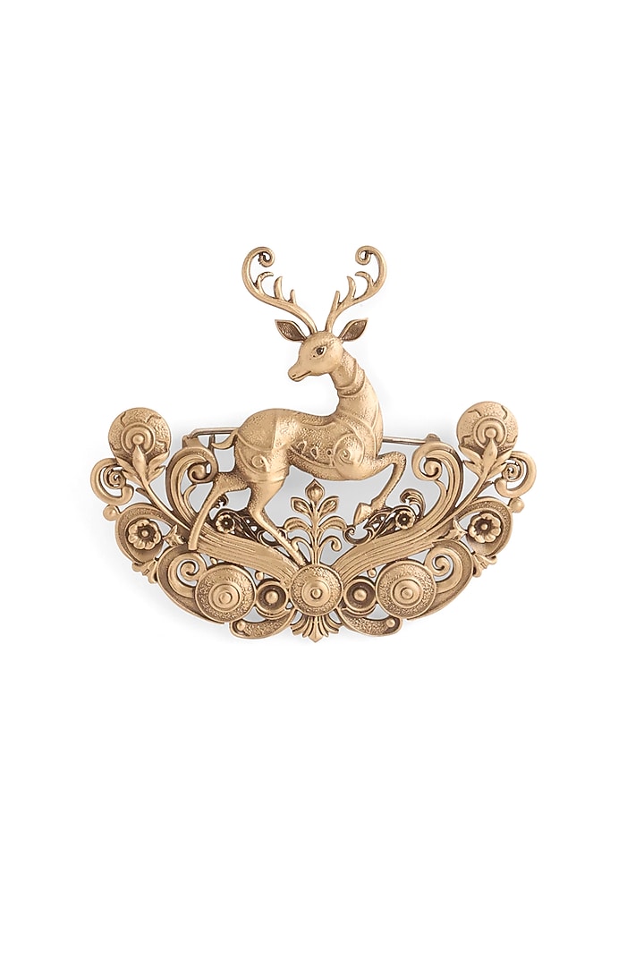 Antique Gold Royal Mrig Brooch by Cosa Nostraa at Pernia's Pop Up Shop